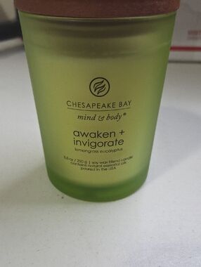 Chesapeake Bay Mind & Body Awaken + Invigorate Candle - Frosted Light Green